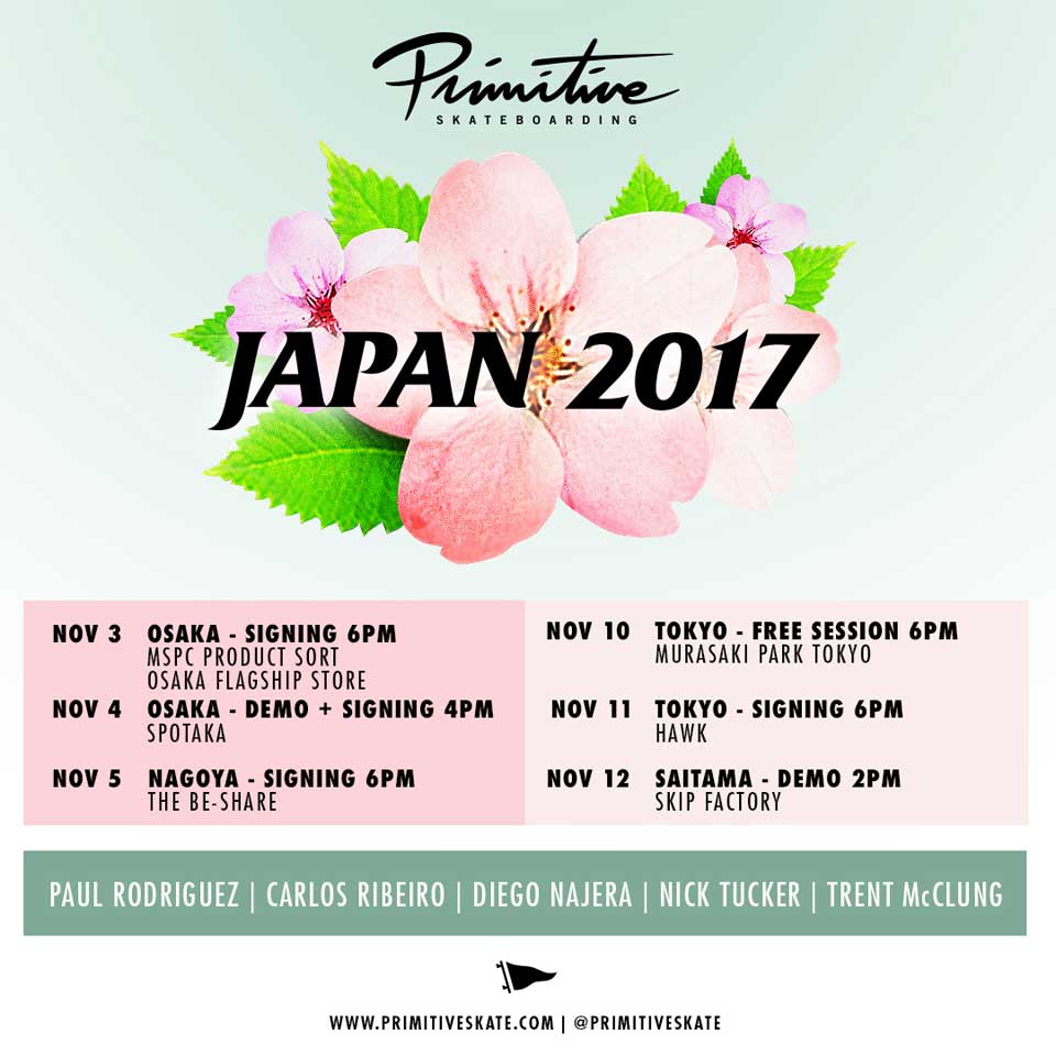 PRIMITIVE ジャパンツアーの日程と限定アイテム！