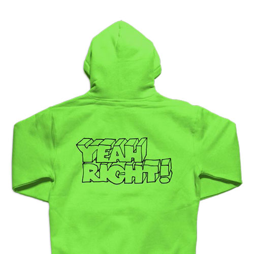 GIRL YEAH RIGHT ZIP-UP パーカー ライムグリーン