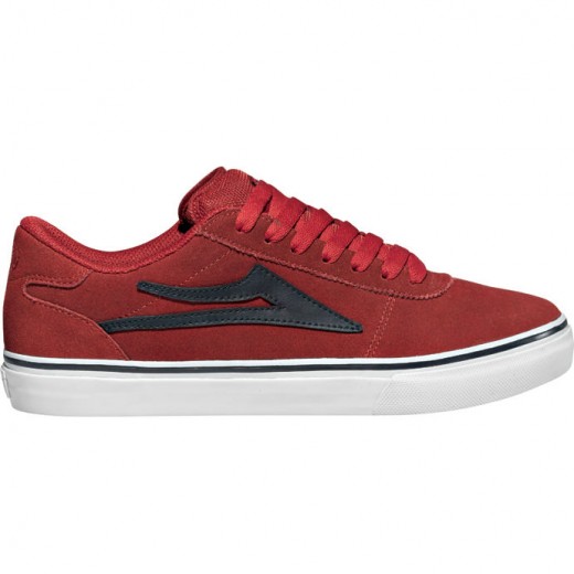 LAKAI LIMITED FOOTWEAR MANCHESTER SELECT Red/Navy Suede 01